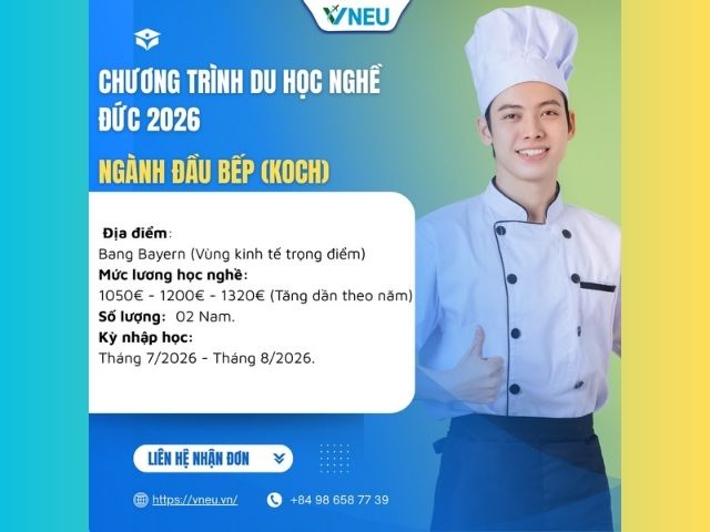 [TUYỂN GẤP] TRỞ THÀNH ĐẦU BẾP CHUYÊN NGHIỆP TẠI THÀNH PHỐ DI SẢN REGENSBURG – BANG BAYERN