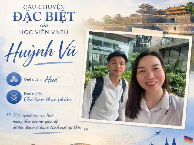 Từ Huế đến hành trình du học nghề Đức: Câu chuyện của học viên Huỳnh Vũ